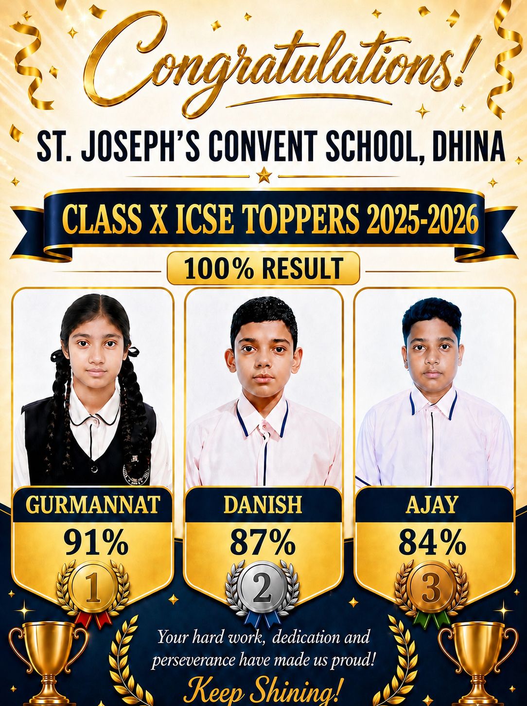 
								ICSE TOPPERS OF 2025-2026
